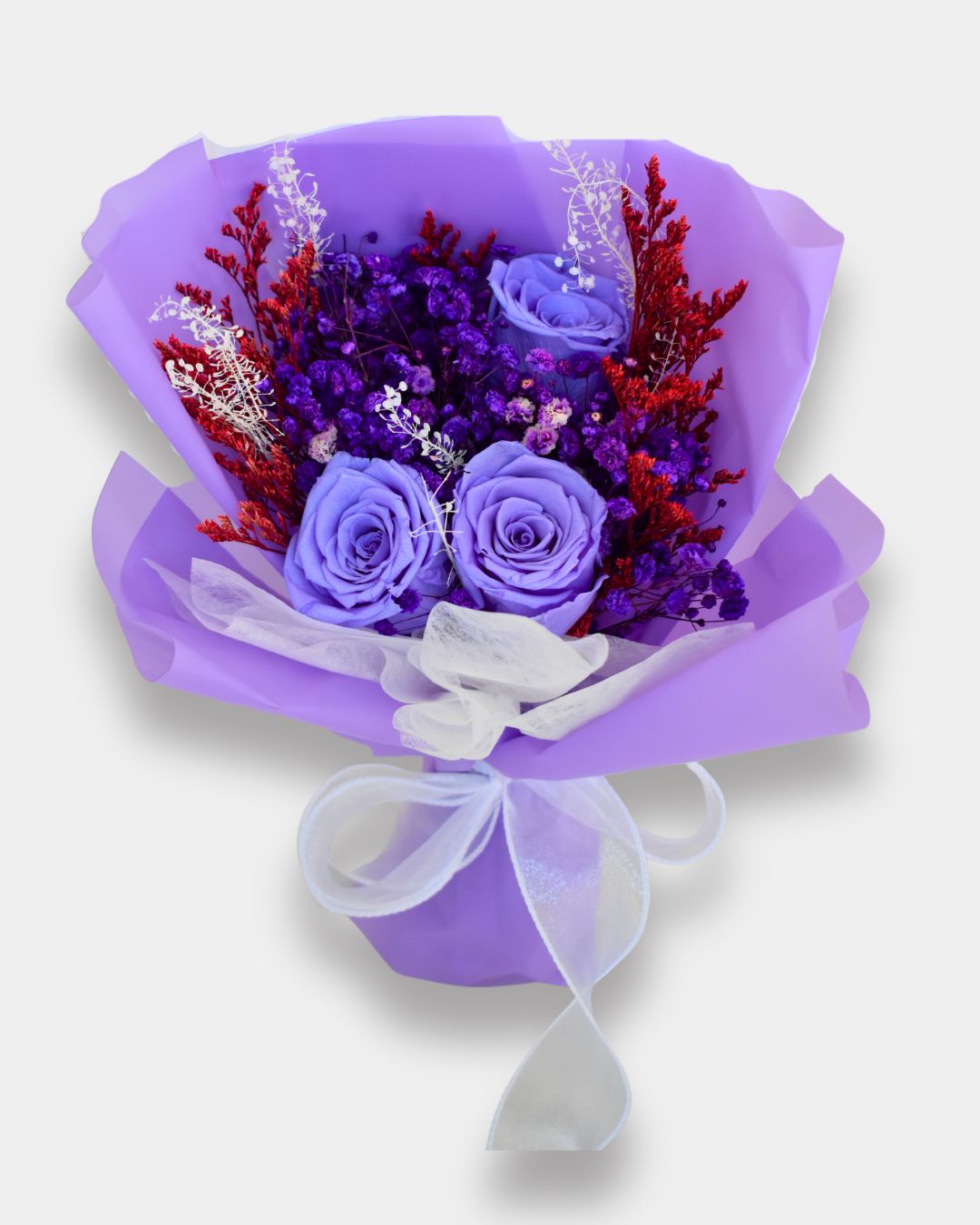 Konservierter Blumenstrauß | Lila