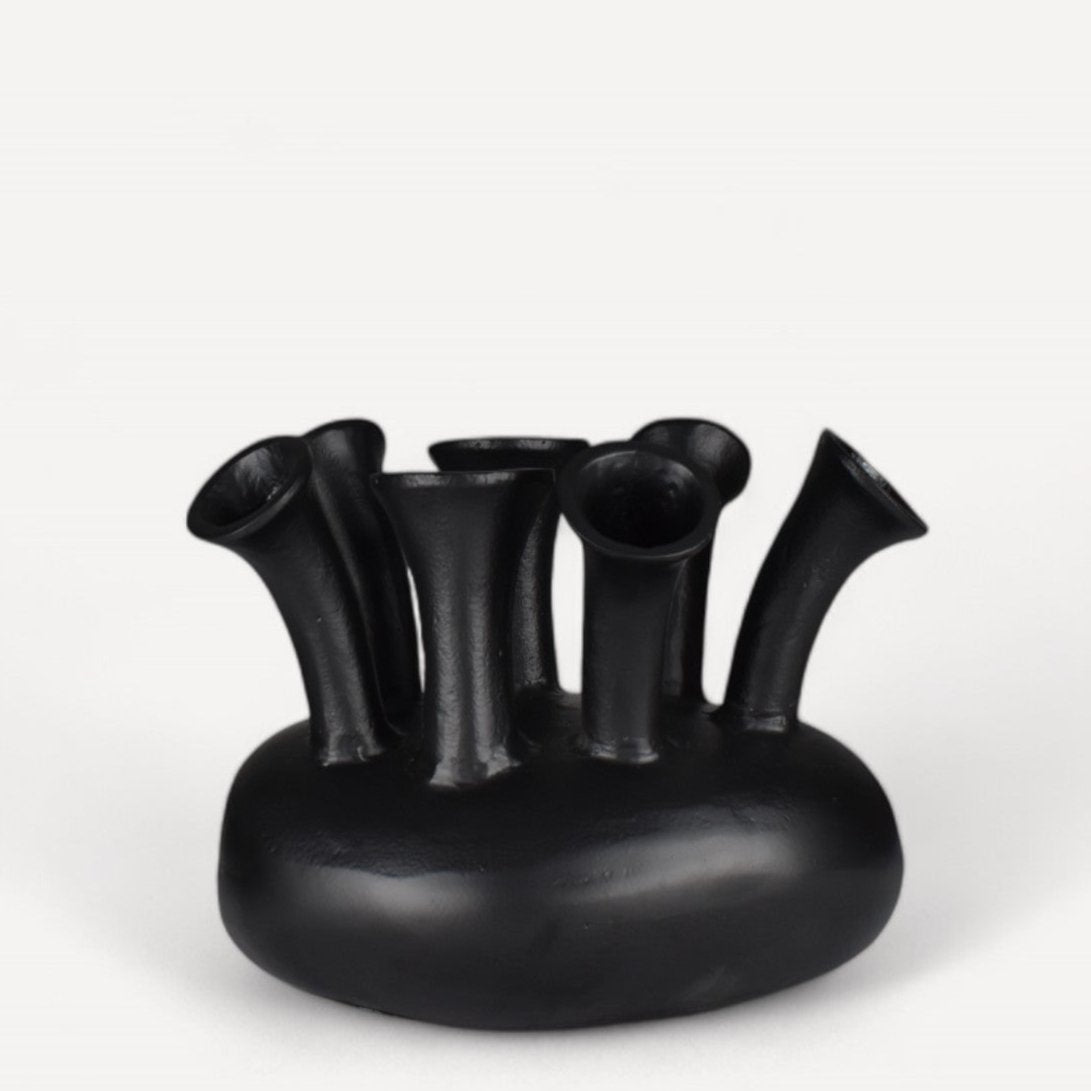 Hornvase 7 Schwarz