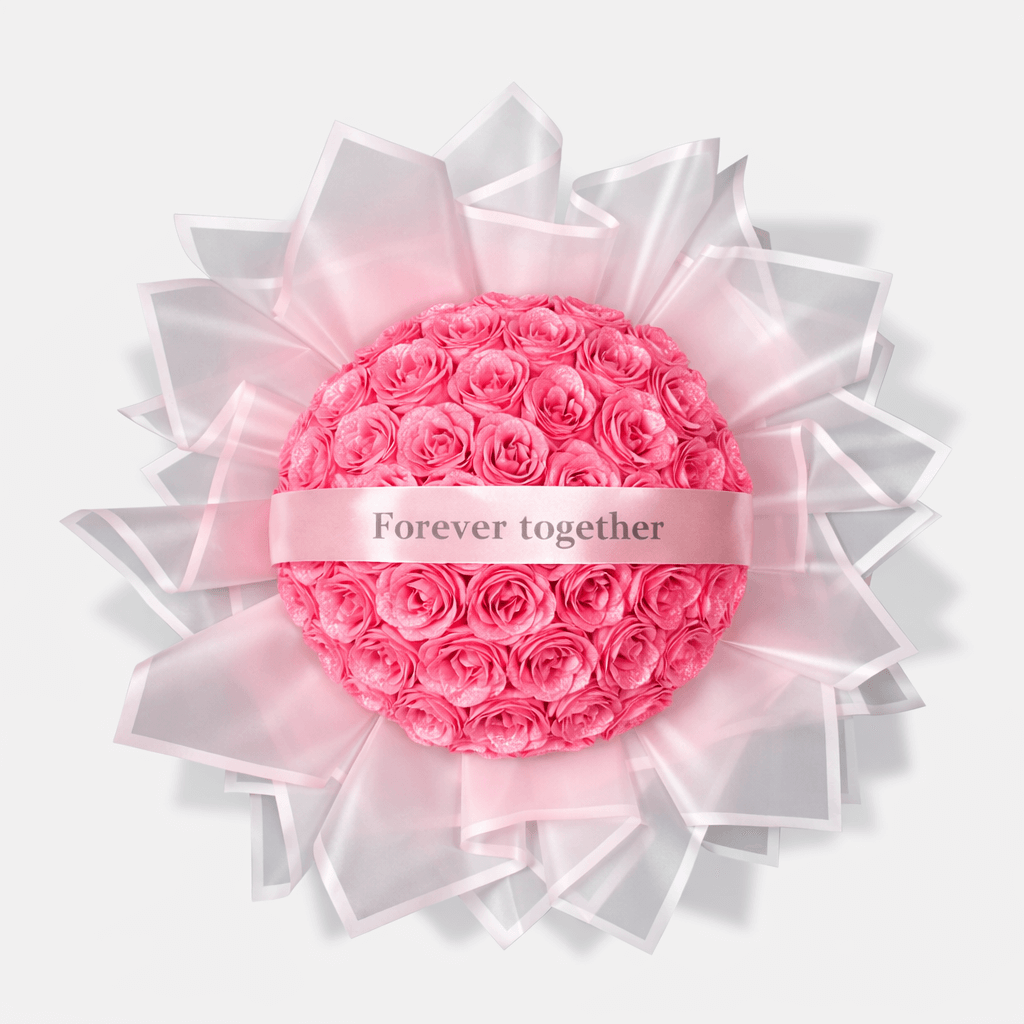 Glitzernder Rosenstrauß | Rosa 