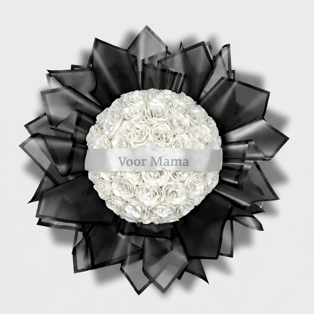 Glitterrozen boeket Wit Floweris