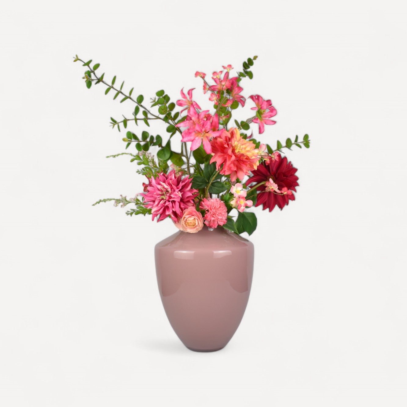 
rood roze grote zijden bloemen boeket 
voor