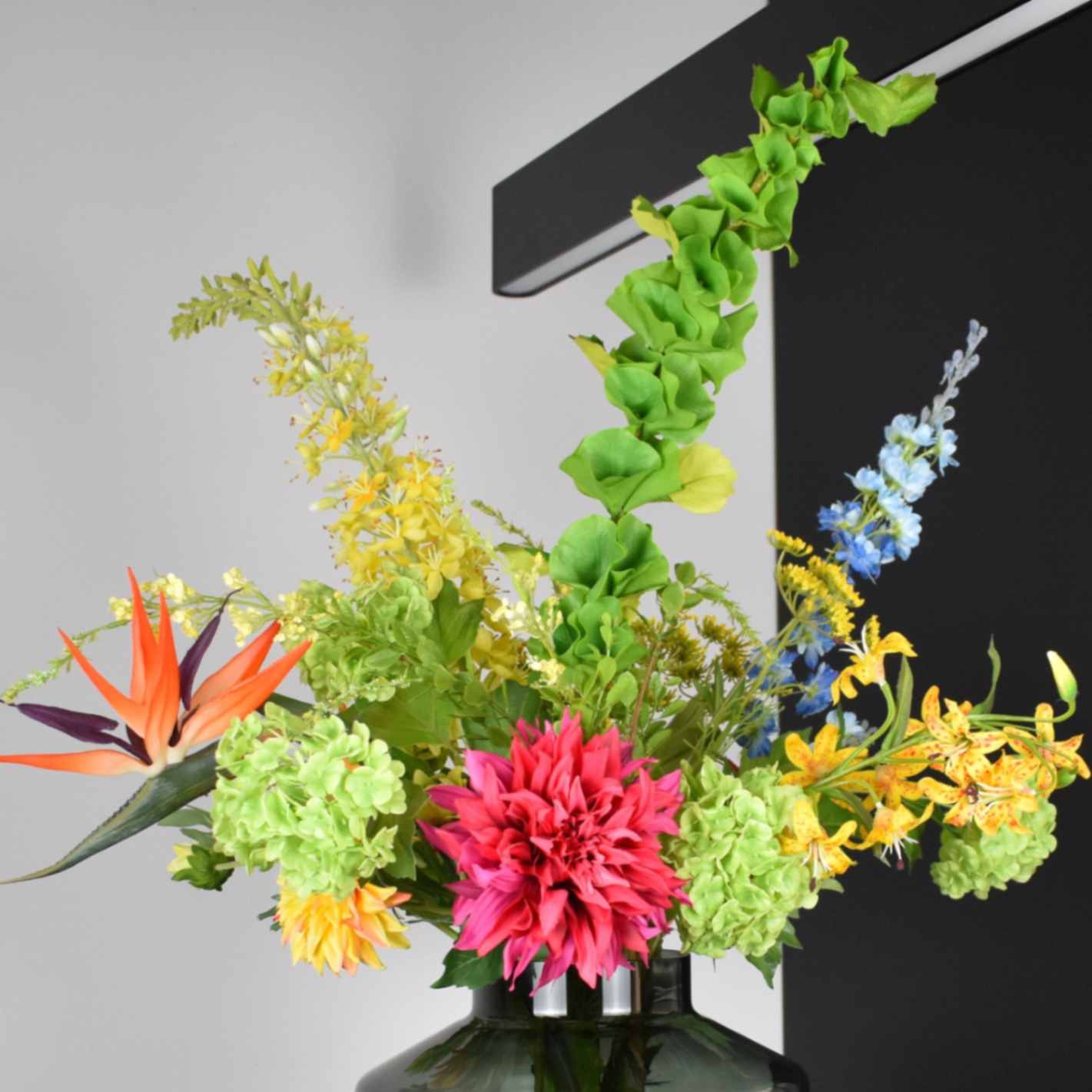 pastelkleuren zijden bloemen zomerboeket midden