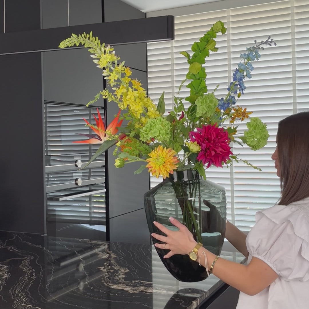 pastelkleuren zijden bloemen zomerboeket video